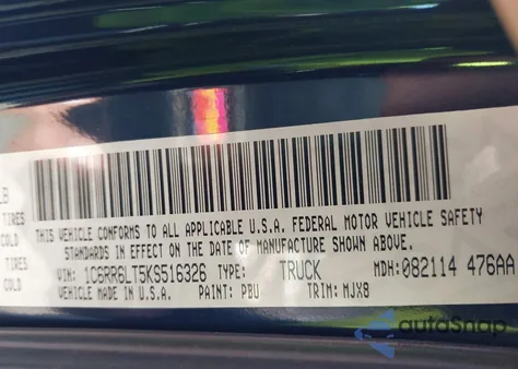 2019 Ram 1500 Classic Lone Star z USA, uszkodzony, nr VIN 1C6RR6LT5KS516326